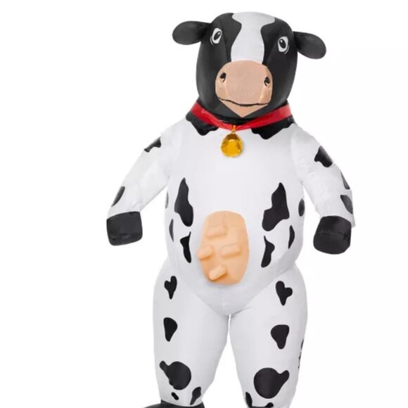 🐄 Spirit Halloween Inflatable Cow Costume Child Size 52"-61" Worn Once - Picture 1 of 4